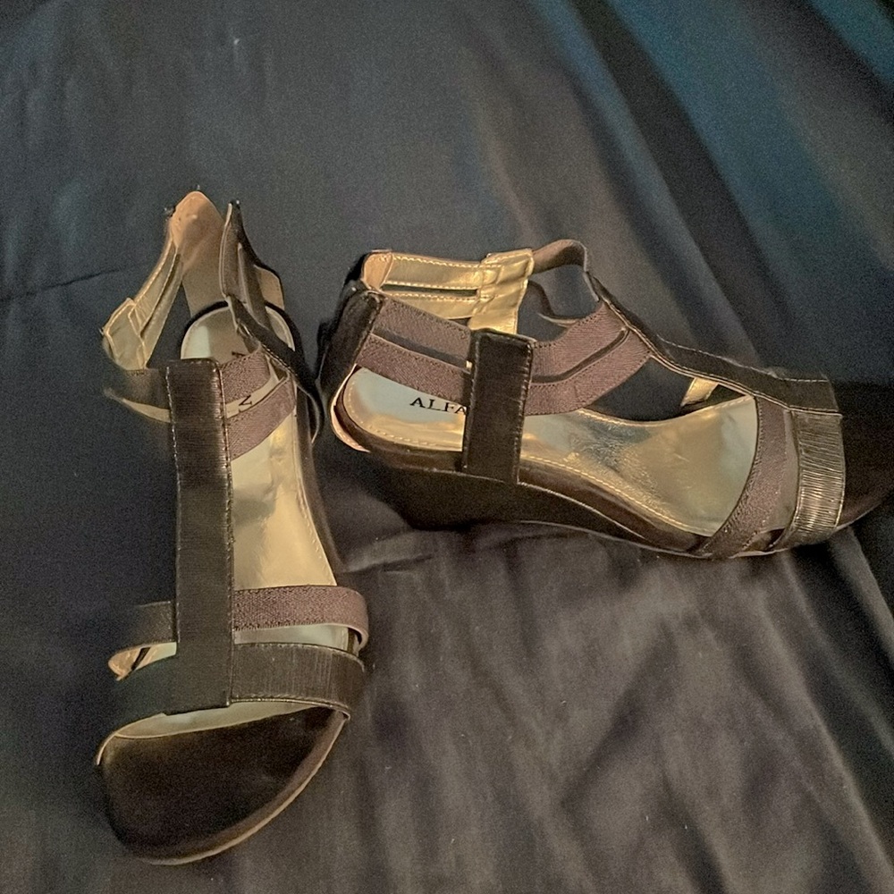 Alfani Size 6 M Sandals Navy Blue